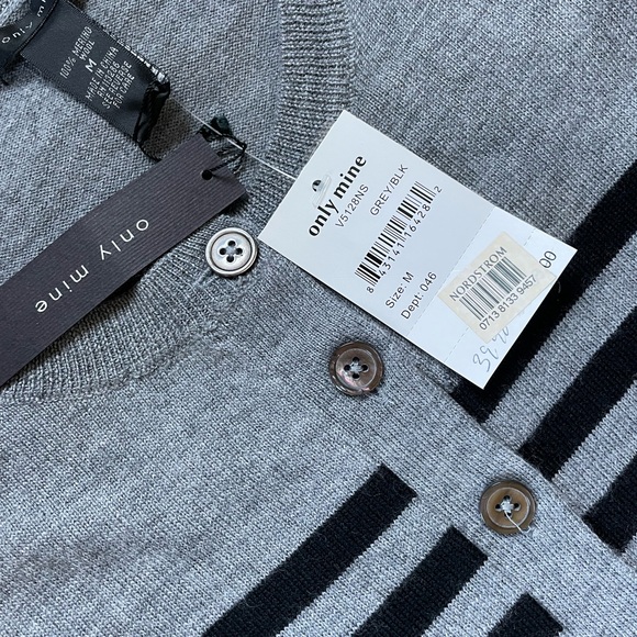 Loft Gray and Black Striped Cardigan - Picture 4 of 6